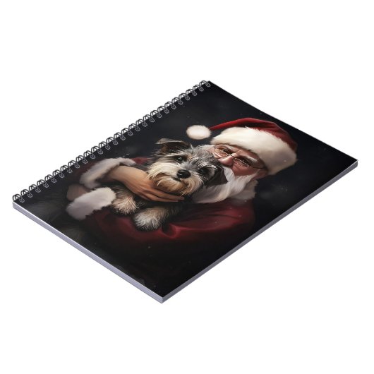 Biewer Terrier mit Weihnachtsfeiern Notizblock (Linke Seite)