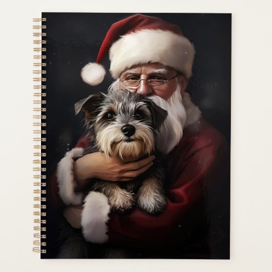 Biewer Terrier mit Weihnachtsfeiern Planer (Vorderseite)