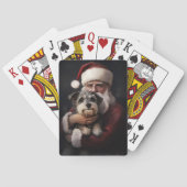 Biewer Terrier mit Weihnachtsfeiern Spielkarten (Rückseite)