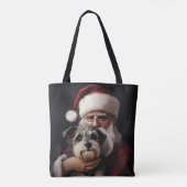 Biewer Terrier mit Weihnachtsfeiern Tasche (Rückseite)
