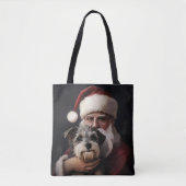 Biewer Terrier mit Weihnachtsfeiern Tasche (Vorderseite)