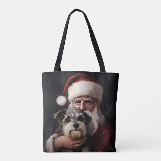 Biewer Terrier mit Weihnachtsfeiern Tasche (Rückseite)