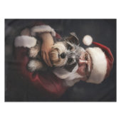 Biewer Terrier mit Weihnachtsfeiern Tischdecke (Vorderseite (Horizontal))
