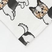 Biewer Terrier Niedlich Cartoon Dog Muster Fleecedecke (Ecke)