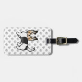 Biewer Terrier Niedlich Cartoon Dog & Text Gepäckanhänger (Vorderseite horizontal)