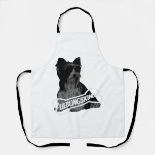 Biewer Terrier Portrait, komisch, klassisch T-Sh Schürze