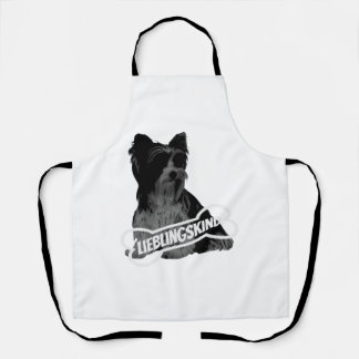 Biewer Terrier Portrait, komisch, klassisch T-Sh Schürze
