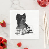 Biewer Terrier Portrait, komisch, klassisch T-Sh Serviette (Beispiel)