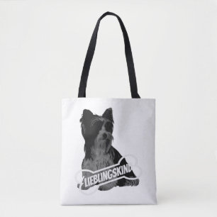 Biewer Terrier Portrait, komisch, klassisch T-Sh Tasche