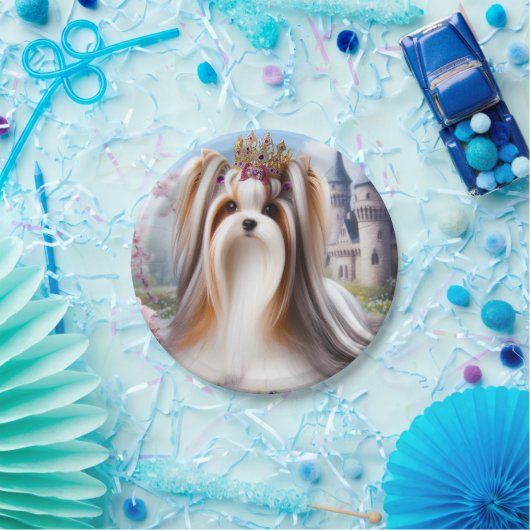 Biewer Terrier Princess Plare Pappteller (Party)