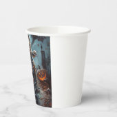 Biewer Terrier Riding Motorrad Halloween Beängstig Pappbecher (Links)