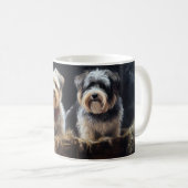 Biewer Terrier Snowy Sleigh Weihnachtsdekor Kaffeetasse (VorderseiteRechts)