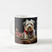 Biewer Terrier Snowy Sleigh Weihnachtsdekor Kaffeetasse (Vorderseite Links)
