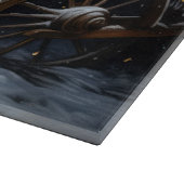 Biewer Terrier Snowy Sleigh Weihnachtsdekor Schneidebrett (Ecke)