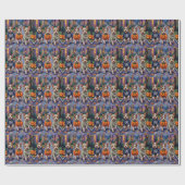 Biewer Terrier Trick-or-Treating Halloween-Kostüm Geschenkpapier (Flach)