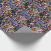 Biewer Terrier Trick-or-Treating Halloween-Kostüm Geschenkpapier (Ecke)