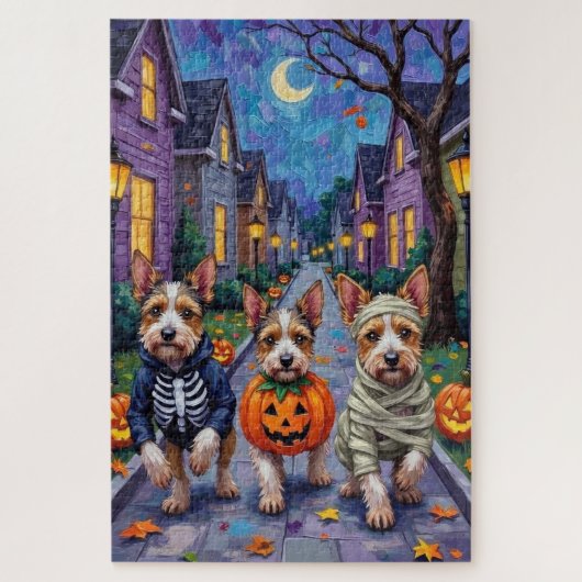 Biewer Terrier Trick-or-Treating Halloween-Kostüm Puzzle (Vertikal)