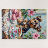 Biewer Terrier Valentine's Day Heart Tea Party Puzzle (Horizontal)