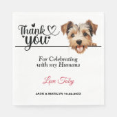 Biewer Terrier Wedding Reception Serviette (Vorderseite)