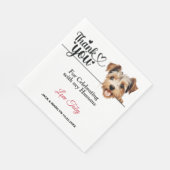 Biewer Terrier Wedding Reception Serviette (Ecke)