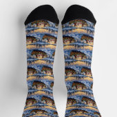 Biewer Terrier Weihnachtsboot-Feiertag Socken (Oben)