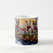 Biewer Terrier Weihnachtsboot Urlaub Kaffeetasse (Mittel)