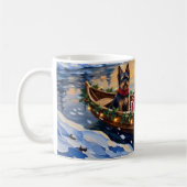 Biewer Terrier Weihnachtsboot Urlaub Kaffeetasse (Links)