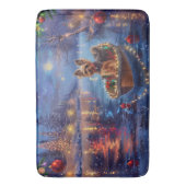 Biewer Terrier Weihnachtsfeiertage Badematte (Vorderseite Vertikal)