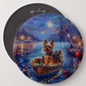 Biewer Terrier Weihnachtsfeiertage Button (Vorne & Hinten)
