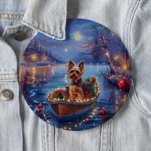 Biewer Terrier Weihnachtsfeiertage Button (Beispiel)