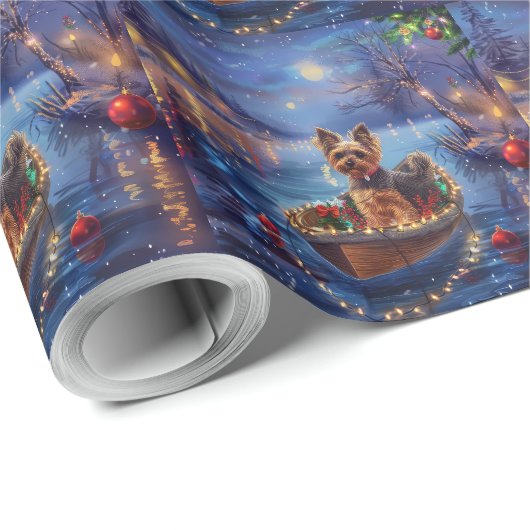 Biewer Terrier Weihnachtsfeiertage Geschenkpapier (Rolleneckpunkt)