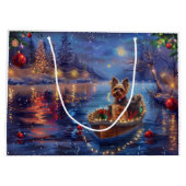 Biewer Terrier Weihnachtsfeiertage Große Geschenktüte (Rückseite)