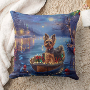 Biewer Terrier Weihnachtsfeiertage Kissen