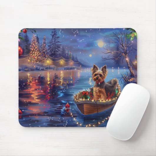 Biewer Terrier Weihnachtsfeiertage Mousepad (Mit Mouse)