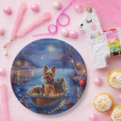 Biewer Terrier Weihnachtsfeiertage Pappteller (Party)