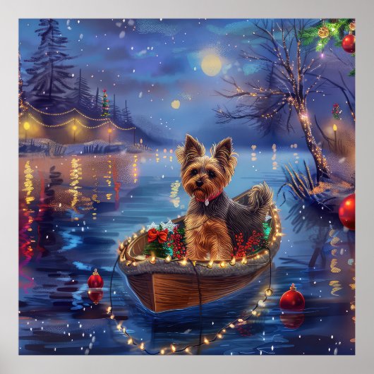 Biewer Terrier Weihnachtsfeiertage Poster (Vorne)