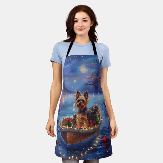 Biewer Terrier Weihnachtsfeiertage Schürze (Getragen)