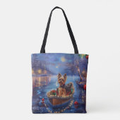 Biewer Terrier Weihnachtsfeiertage Tasche (Rückseite)