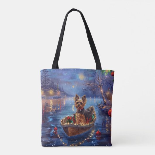 Biewer Terrier Weihnachtsfeiertage Tasche (Rückseite)