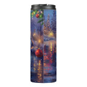 Biewer Terrier Weihnachtsfeiertage Thermosbecher (Rückseite)