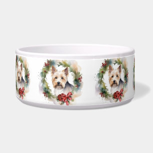 Biewer Terrier Weihnachtskranz Festlicher Hund Napf