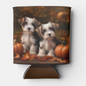 Biewer Terrier Welppy Autumn Delight Pumpkin Dosenkühler (Vorderseite)