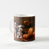 Biewer Terrier Welppy Autumn Delight Pumpkin Kaffeetasse (Vorderseite Links)