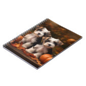 Biewer Terrier Welppy Autumn Delight Pumpkin Notizblock (Linke Seite)