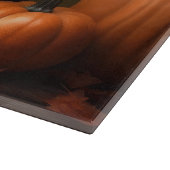 Biewer Terrier Welppy Autumn Delight Pumpkin Schneidebrett (Ecke)