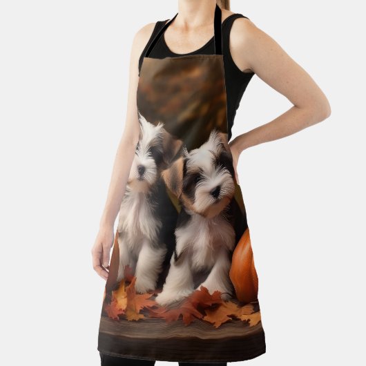 Biewer Terrier Welppy Autumn Delight Pumpkin Schürze (InSitu)