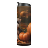 Biewer Terrier Welppy Autumn Delight Pumpkin Thermosbecher (Nach rechts gedreht)