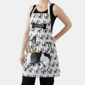 Biewer Terrier Yorkie Niedlich Cartoon Dogs & Name Schürze (InSitu)