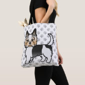 Biewer Terrier Yorkshire Terrier Dog & Paws Tasche (Von Nahem)