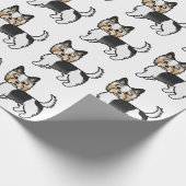 Biewer Terrier Yorkshire Terrier Niedlich Dog Patt Geschenkpapier (Ecke)
